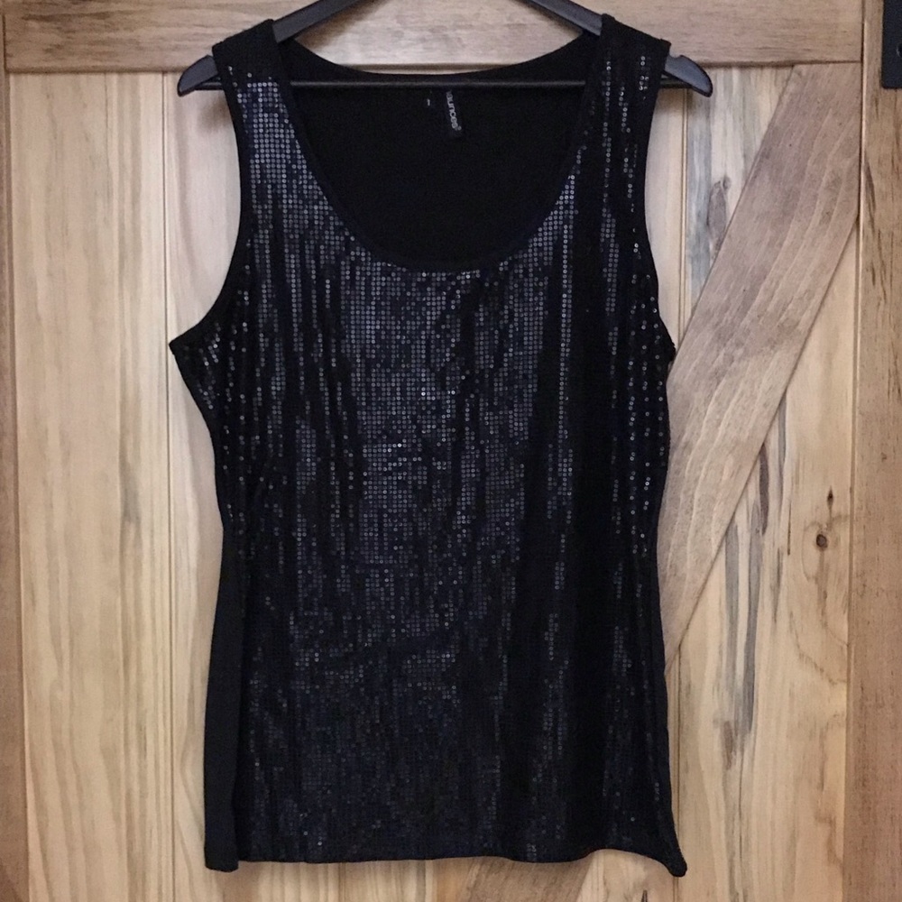 Women’s Black Sequined Tank Top - Size 1